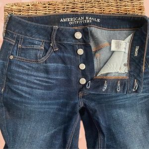 American Eagle Denim Tomgirl Stretch Size 4 Long